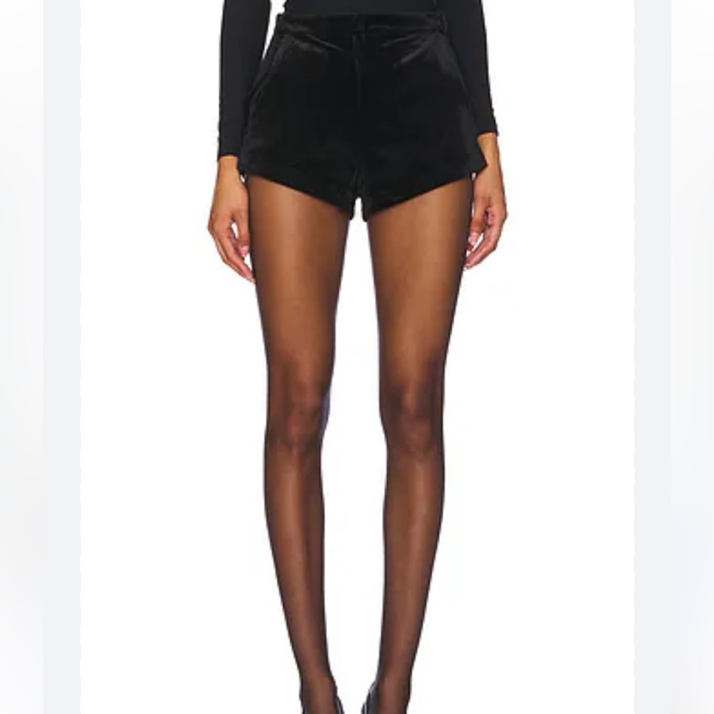 Bear Dance Black Velvet Women's Shorts